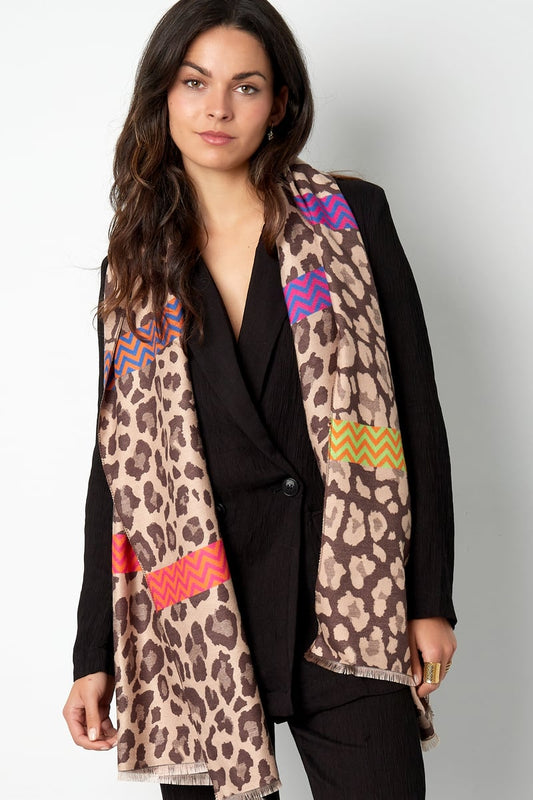 Panther - Schal mit farbigen Details - afHandmade