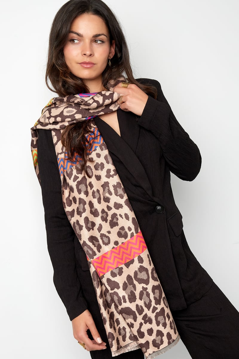 Panther - Schal mit farbigen Details - afHandmade