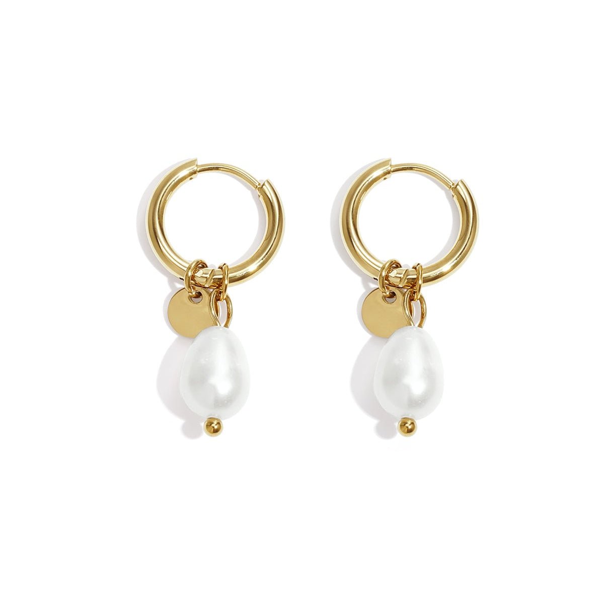 PERLA – Schlichte kleine Creolen mit dekorativer Perle - afHandmade