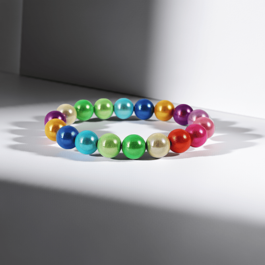Perlenarmband – 10 mm Perlen - bunt - afHandmade