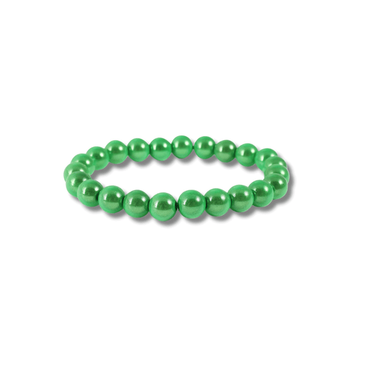 Perlenarmband – 10 mm Perlen - grün - afHandmade
