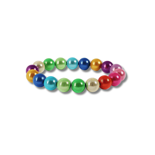 Perlenarmband bunt - 10mm Perlen - Armband personalisierbar - afHandmade