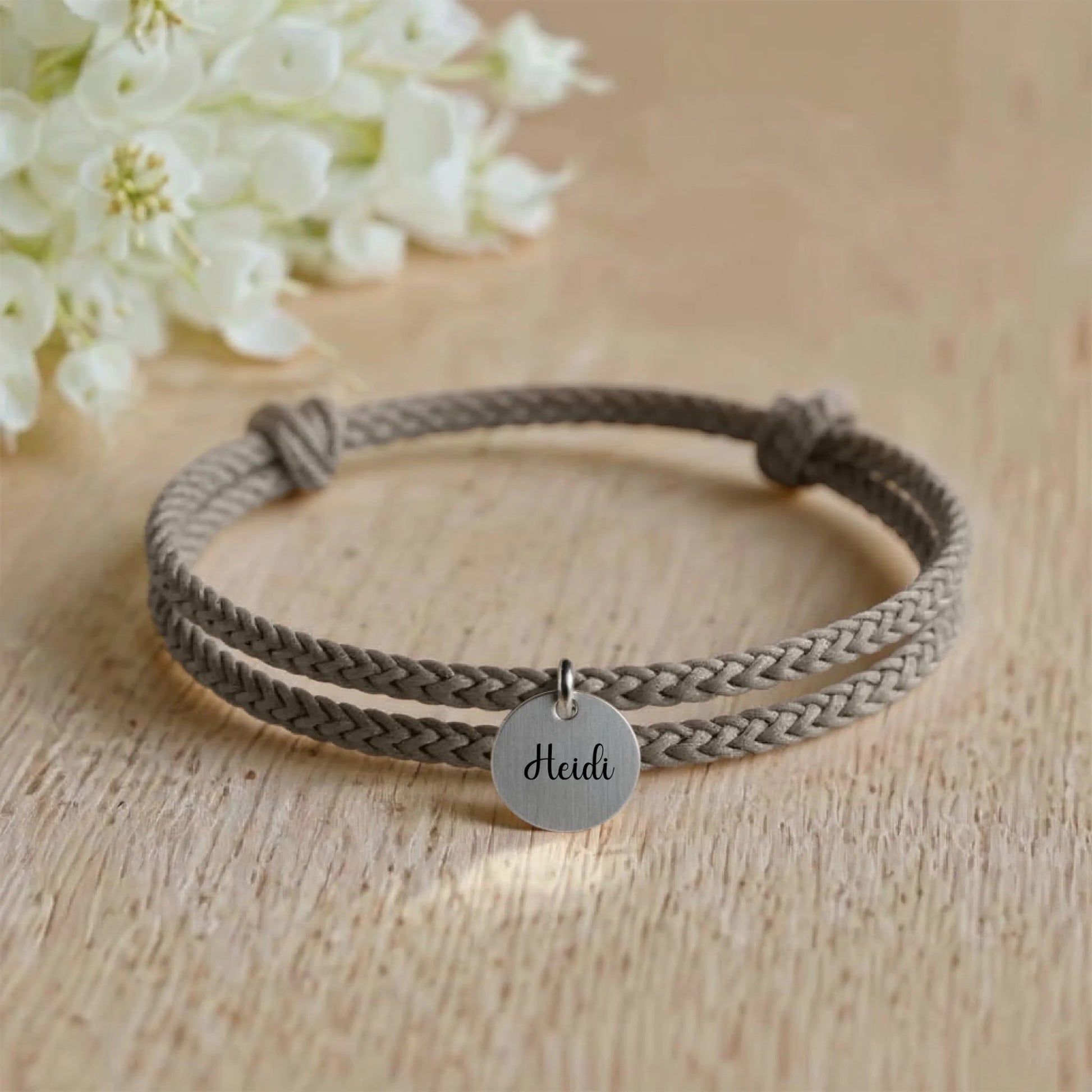 Personalisiertes Segeltau Armband mit individueller Gravur - afHandmade