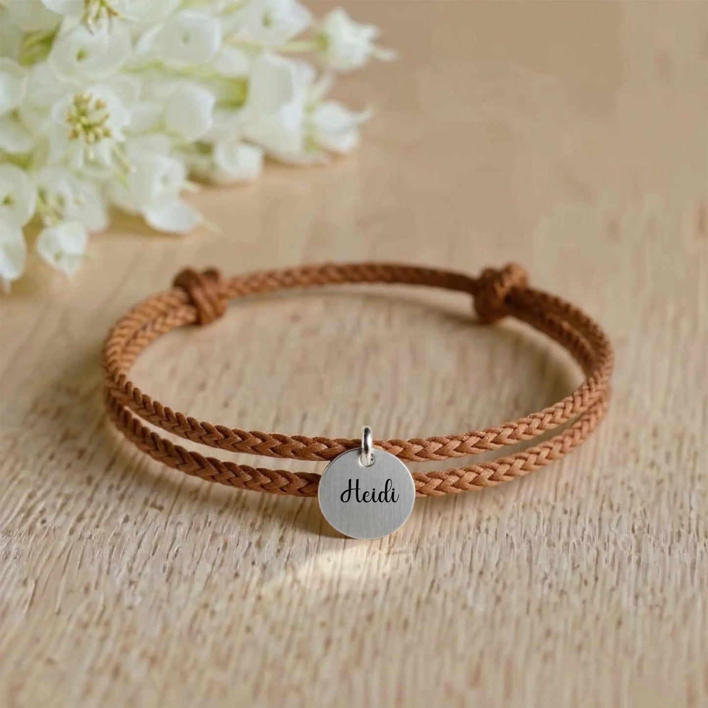 Personalisiertes Segeltau Armband mit individueller Gravur - afHandmade