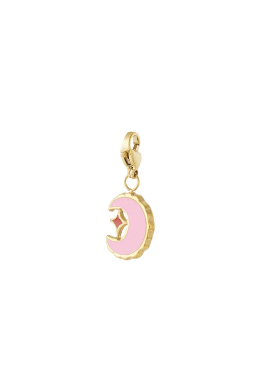 Rosa Mond Schmuck Charm - afHandmade