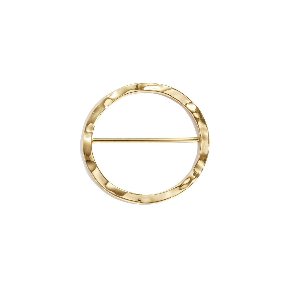 Runder Schalclip aus Edelstahl mit Struktur – Eleganter Tuchring für Schals & Tücher 5,1 cm - afHandmade