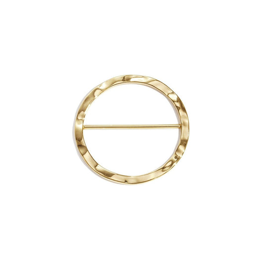 Runder Schalclip aus Edelstahl mit Struktur – Eleganter Tuchring für Schals & Tücher 5,1 cm - afHandmade