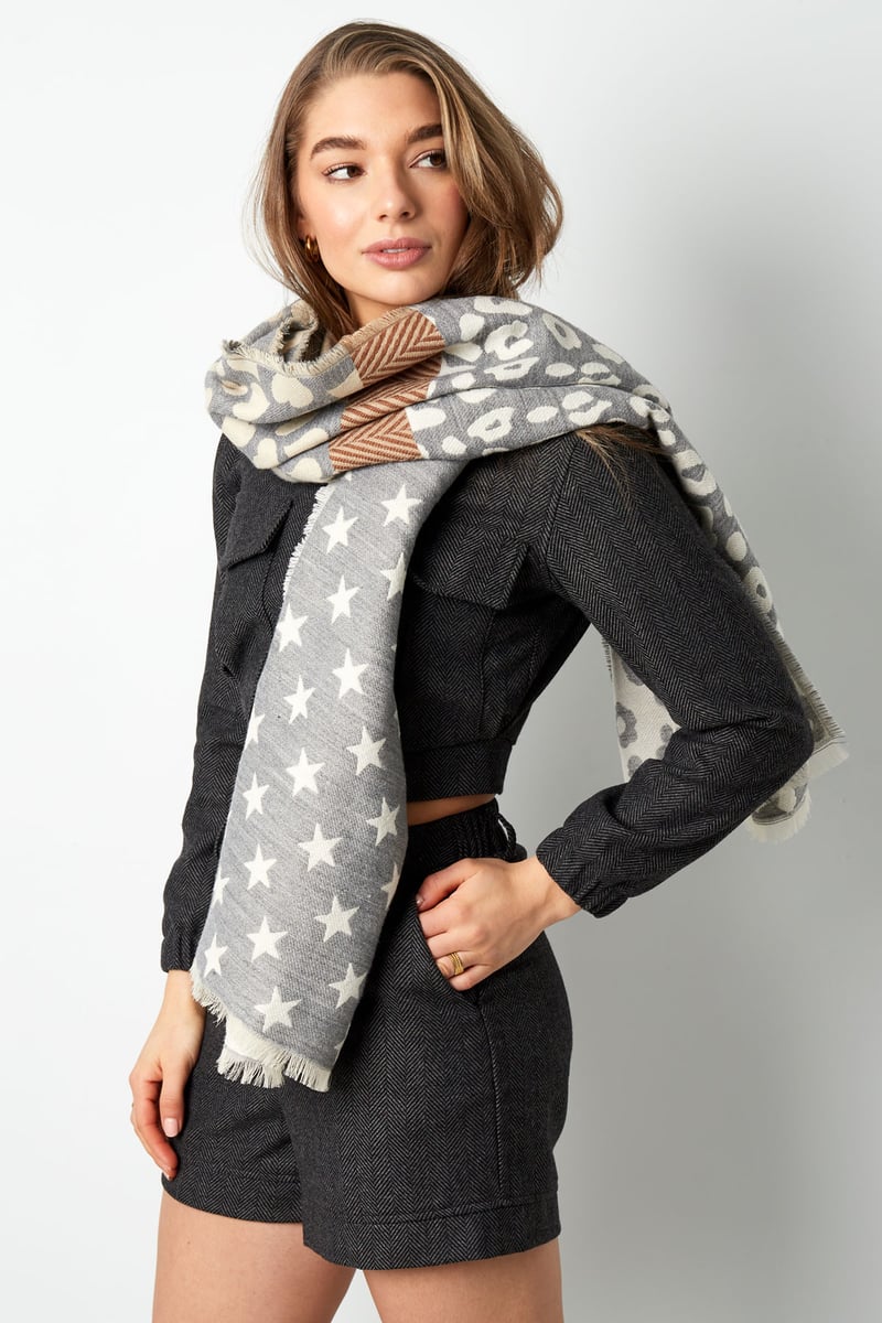 Schal Stern & Leopard Duo - bunt - afHandmade