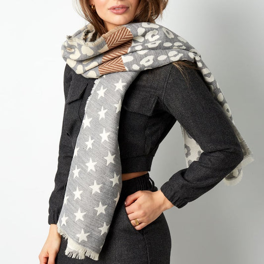 Schal Stern & Leopard Duo - bunt - afHandmade