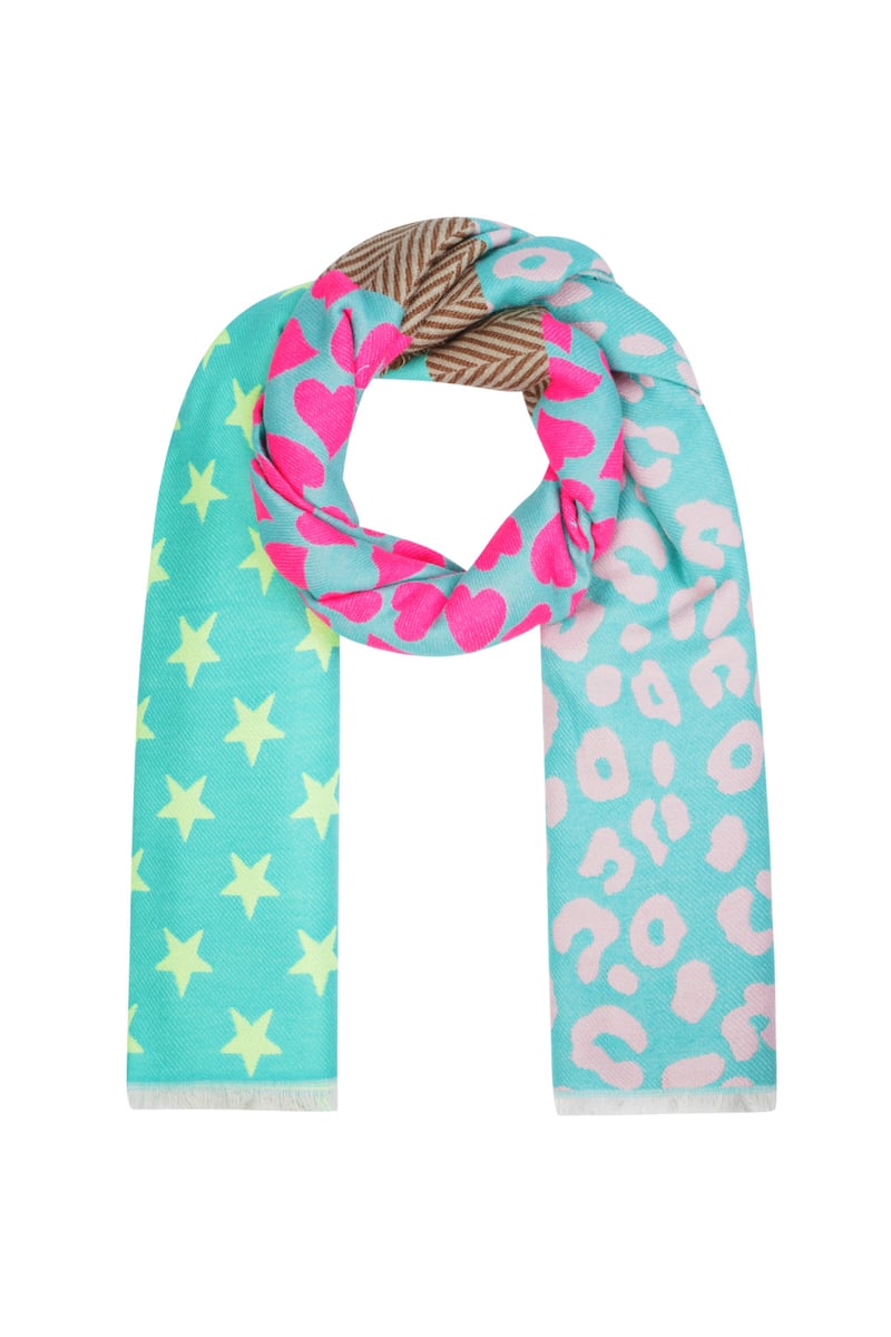 Schal Stern & Leopard Duo - bunt - afHandmade