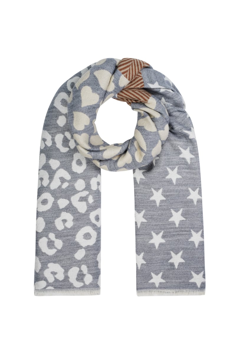 Schal Stern & Leopard Duo - bunt - afHandmade