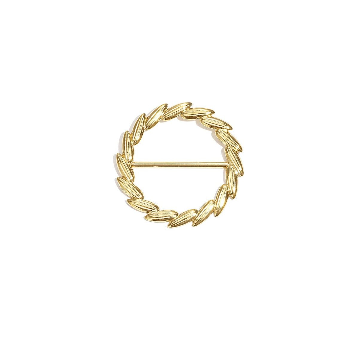 Schalclip aus Edelstahl mit Struktur – Eleganter Tuchring für Schals & Tücher 3,9 cm - afHandmade