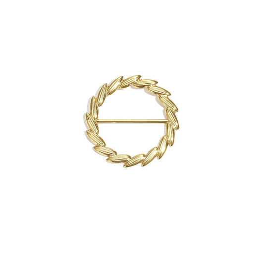 Schalclip aus Edelstahl mit Struktur – Eleganter Tuchring für Schals & Tücher 3,9 cm - afHandmade