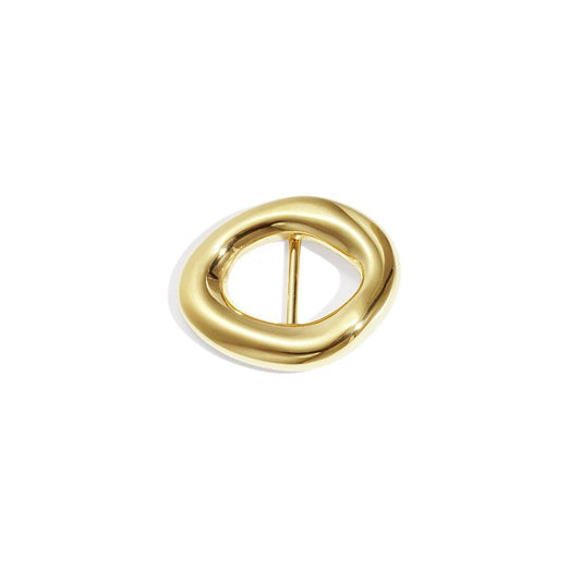 Schalclip aus Edelstahl mit Verjüngung – Eleganter Tuchring für Schals & Tücher 3,8 x 3,5 cm - afHandmade