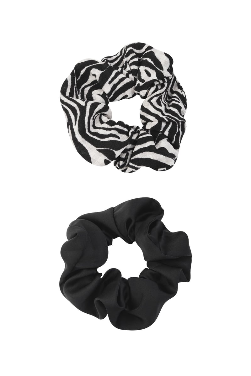 Scrunchie - Duo Zebra Darkness - Schwarz und Weiß - afHandmade