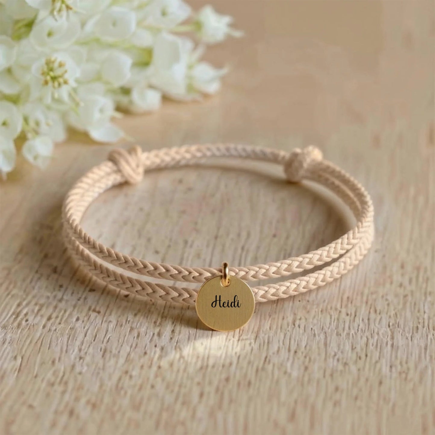 segeltau armband mit personalisiertem anhänger - afHandmade