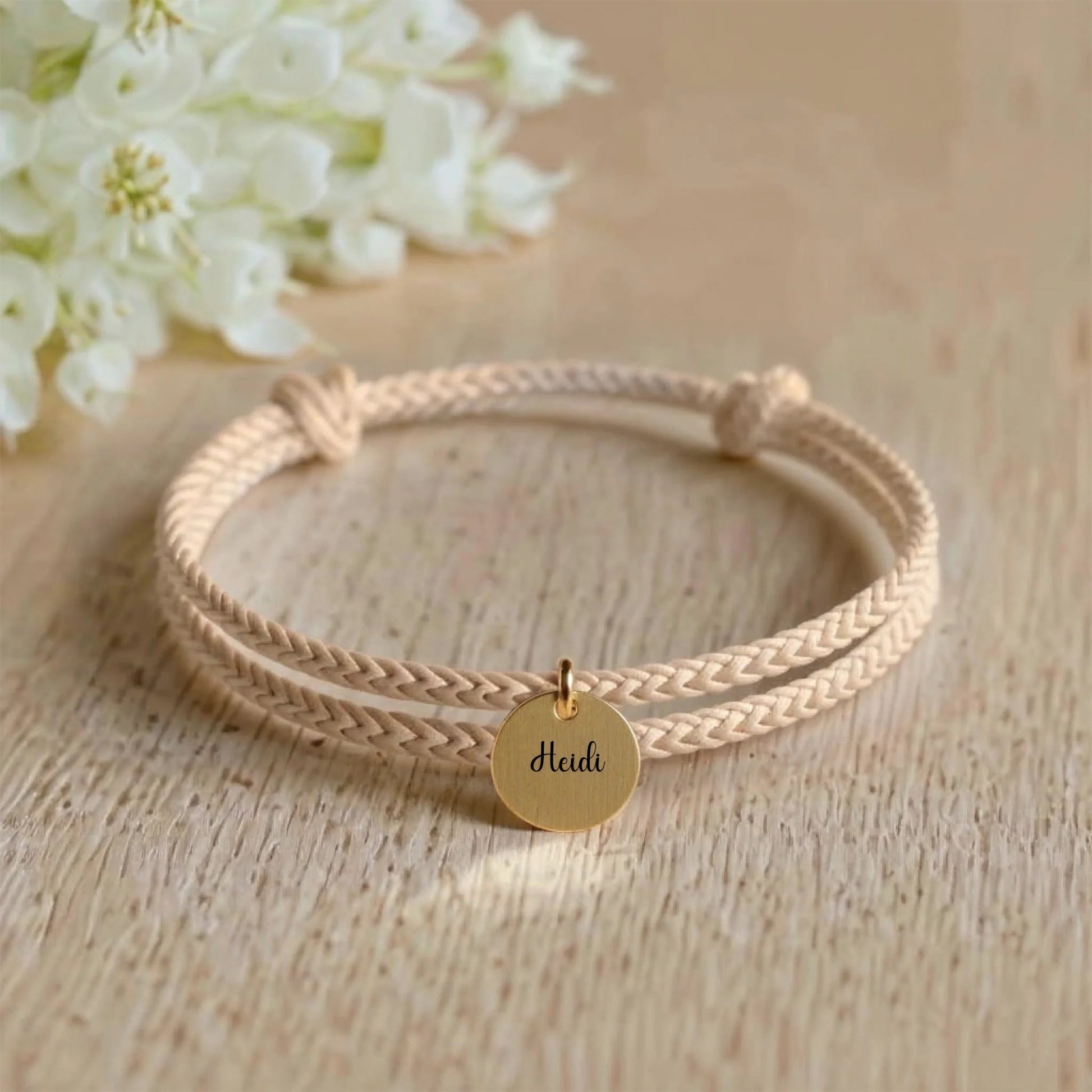 segeltau armband mit personalisiertem anhänger - afHandmade