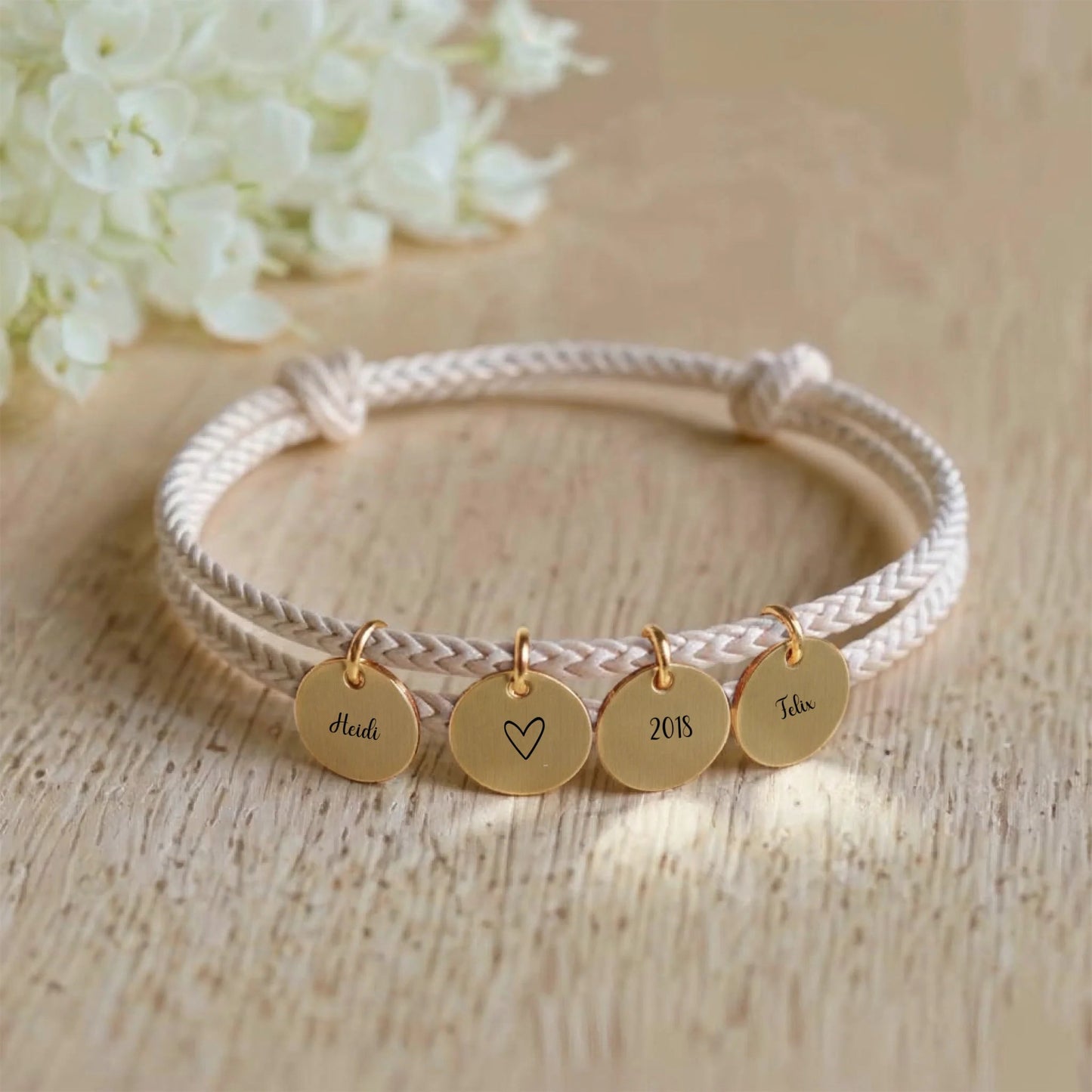 segeltau armband mit personalisiertem anhänger - afHandmade
