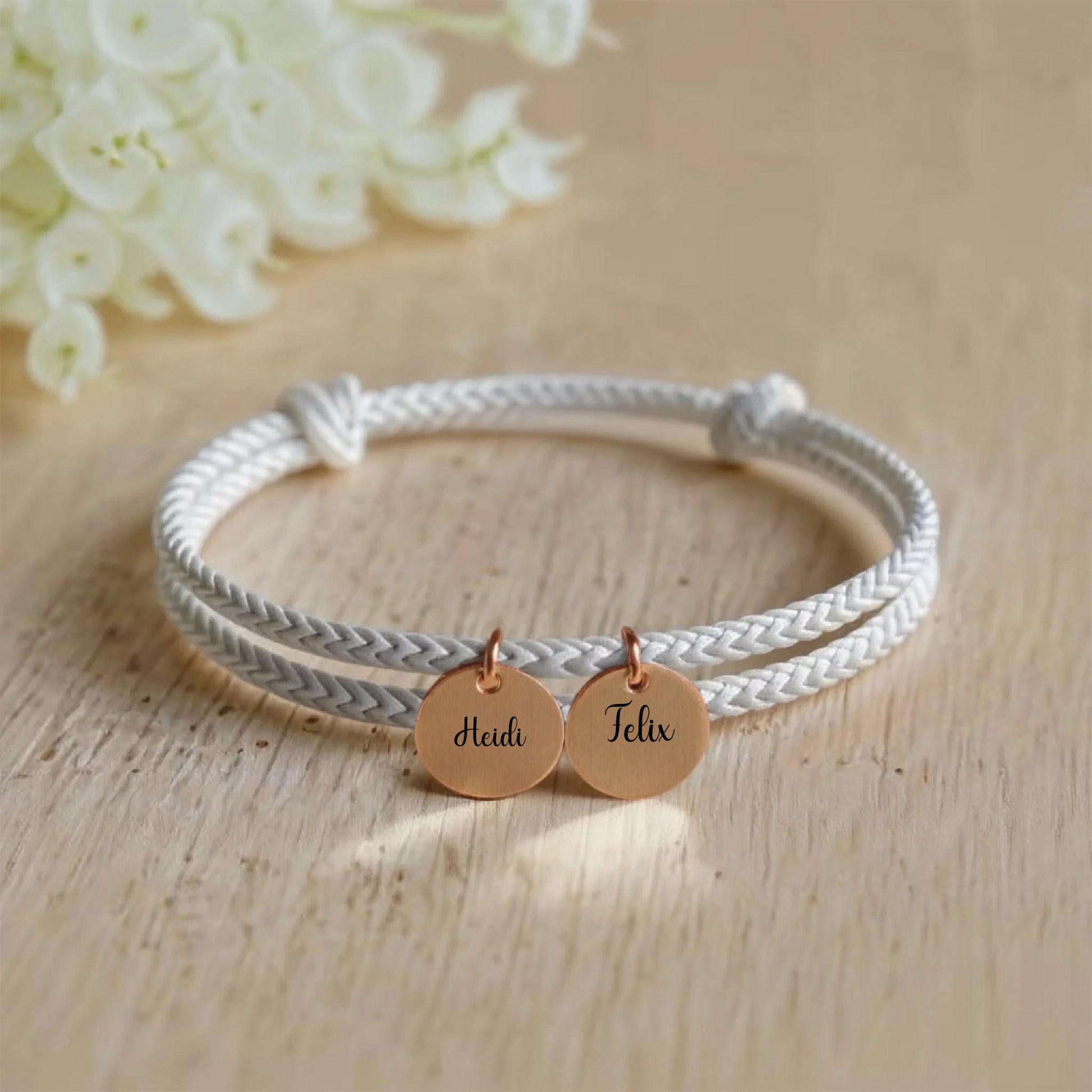 segeltau armband mit personalisiertem anhänger - afHandmade
