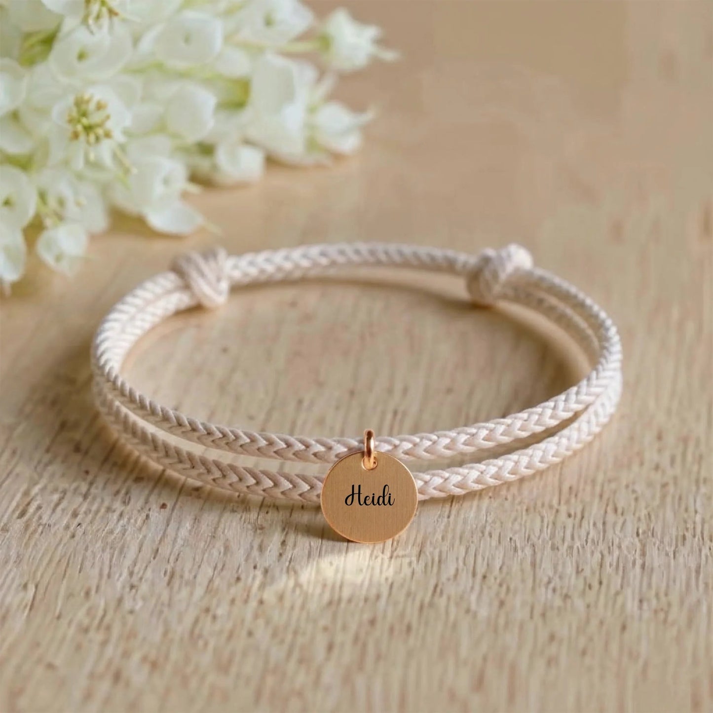 segeltau armband mit personalisiertem anhänger - afHandmade