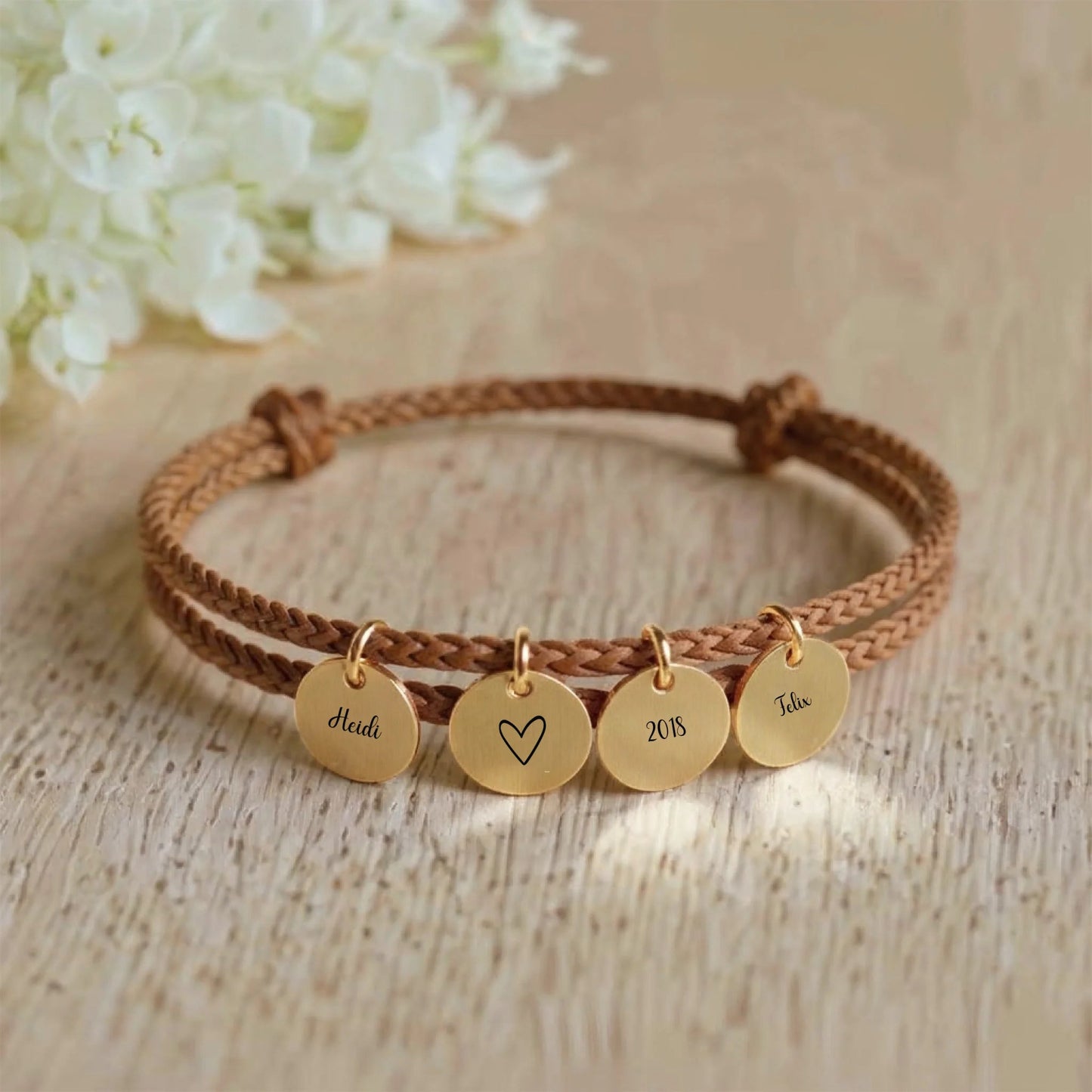 segeltau armband mit personalisiertem anhänger - afHandmade