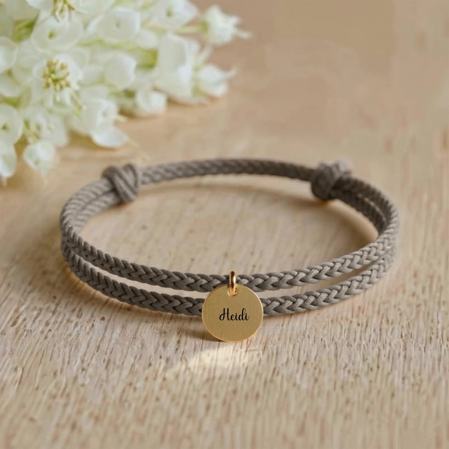 segeltau armband mit personalisiertem anhänger - afHandmade