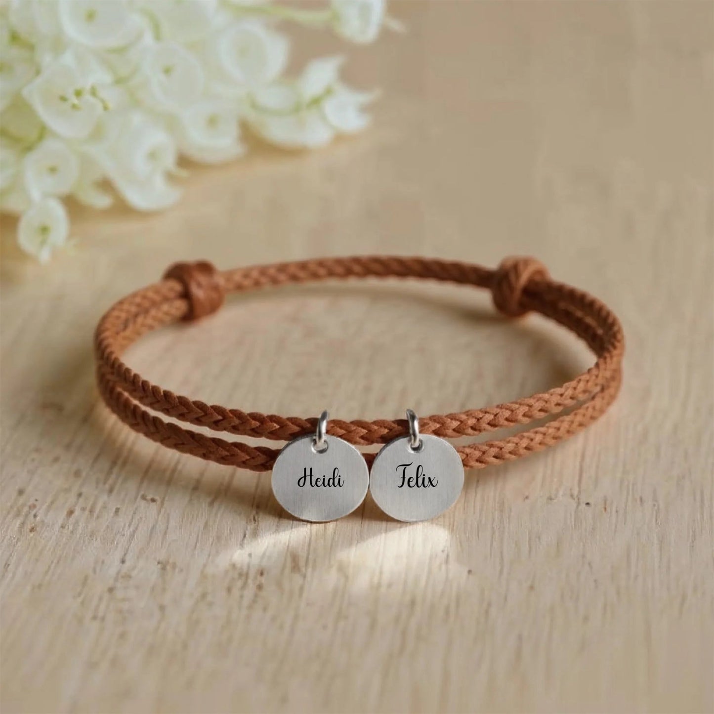 segeltau armband mit personalisiertem anhänger - afHandmade