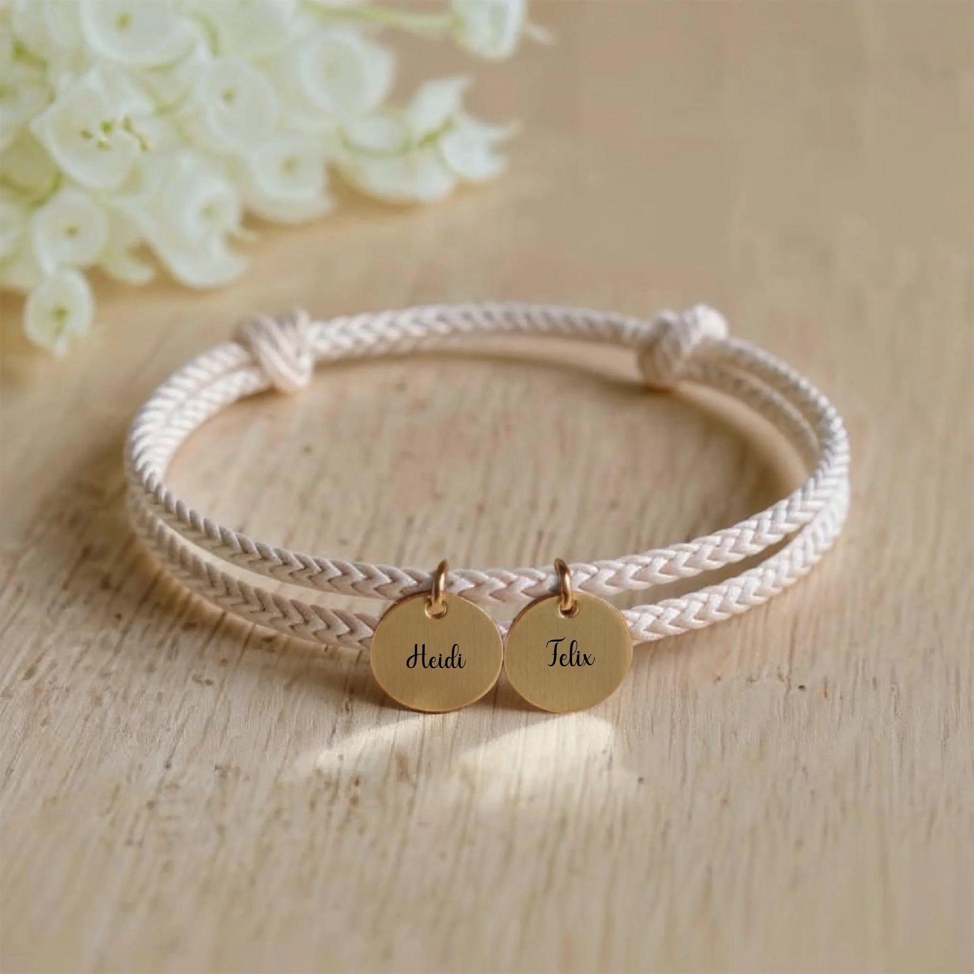 segeltau armband mit personalisiertem anhänger - afHandmade