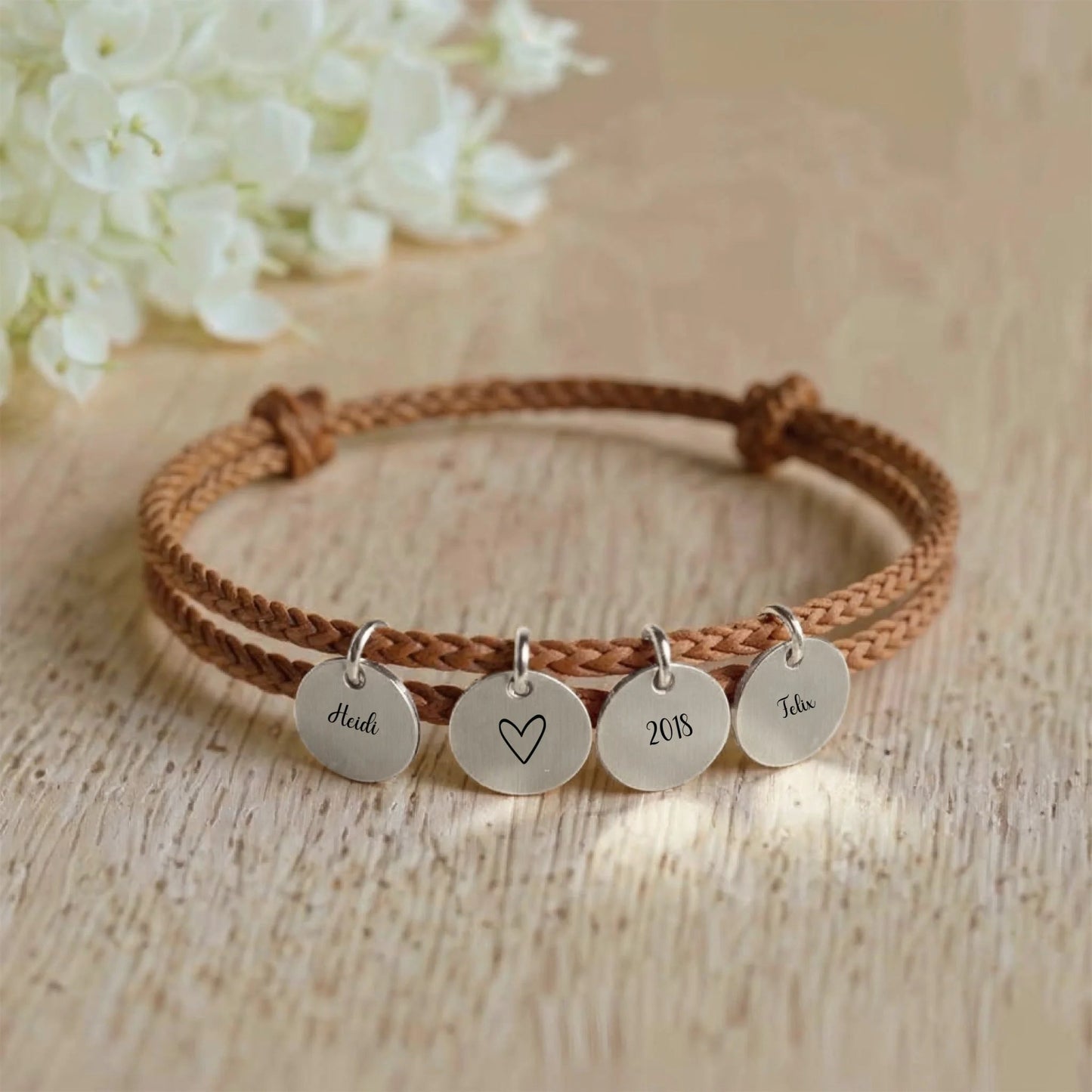 segeltau armband mit personalisiertem anhänger - afHandmade