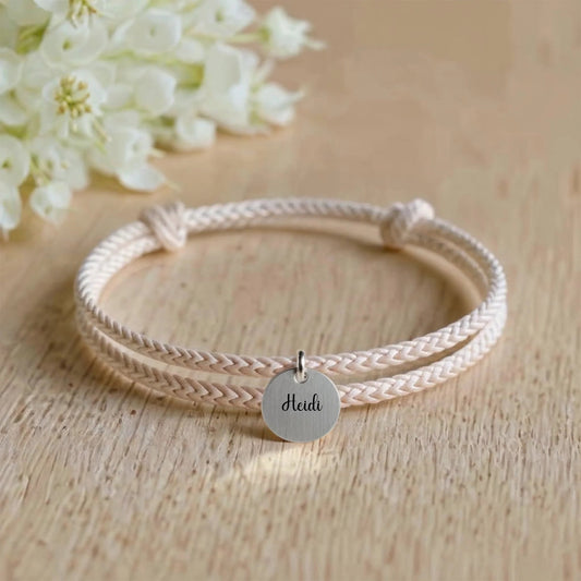 segeltau armband mit personalisiertem anhänger - afHandmade