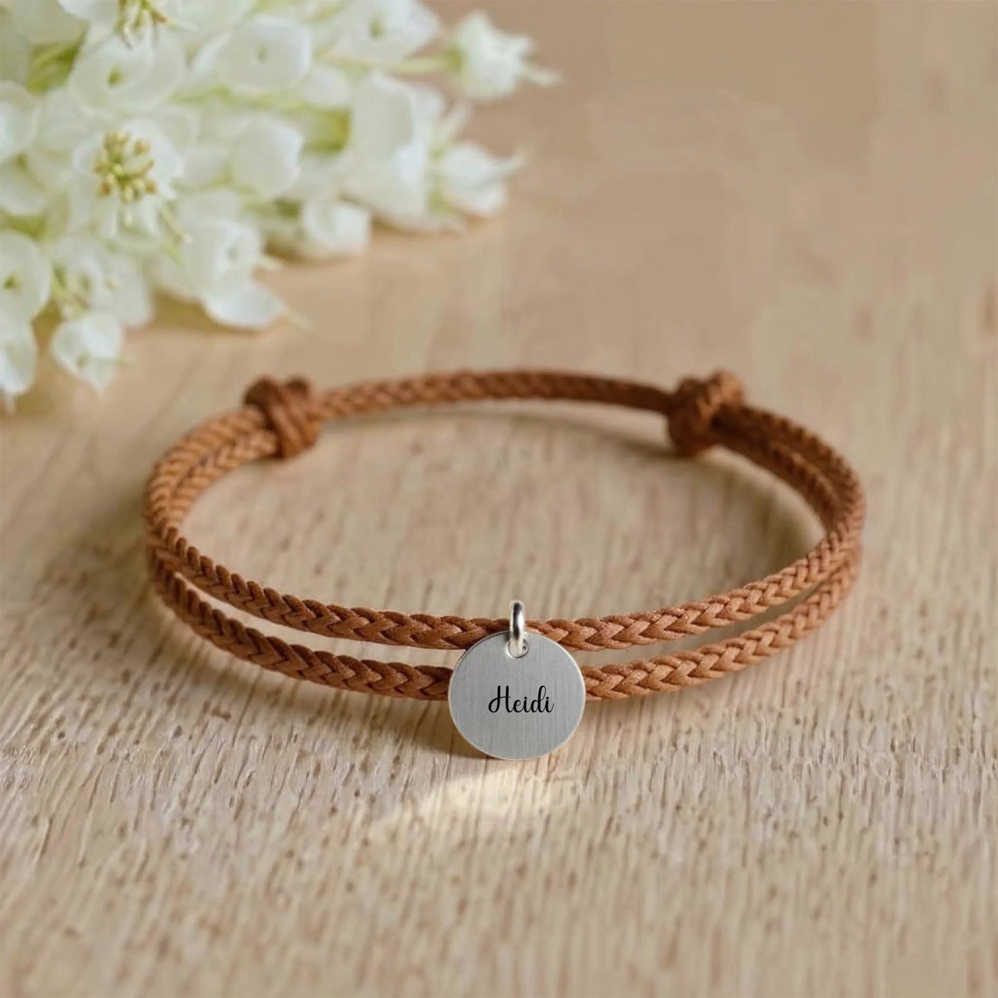 segeltau armband mit personalisiertem anhänger - afHandmade