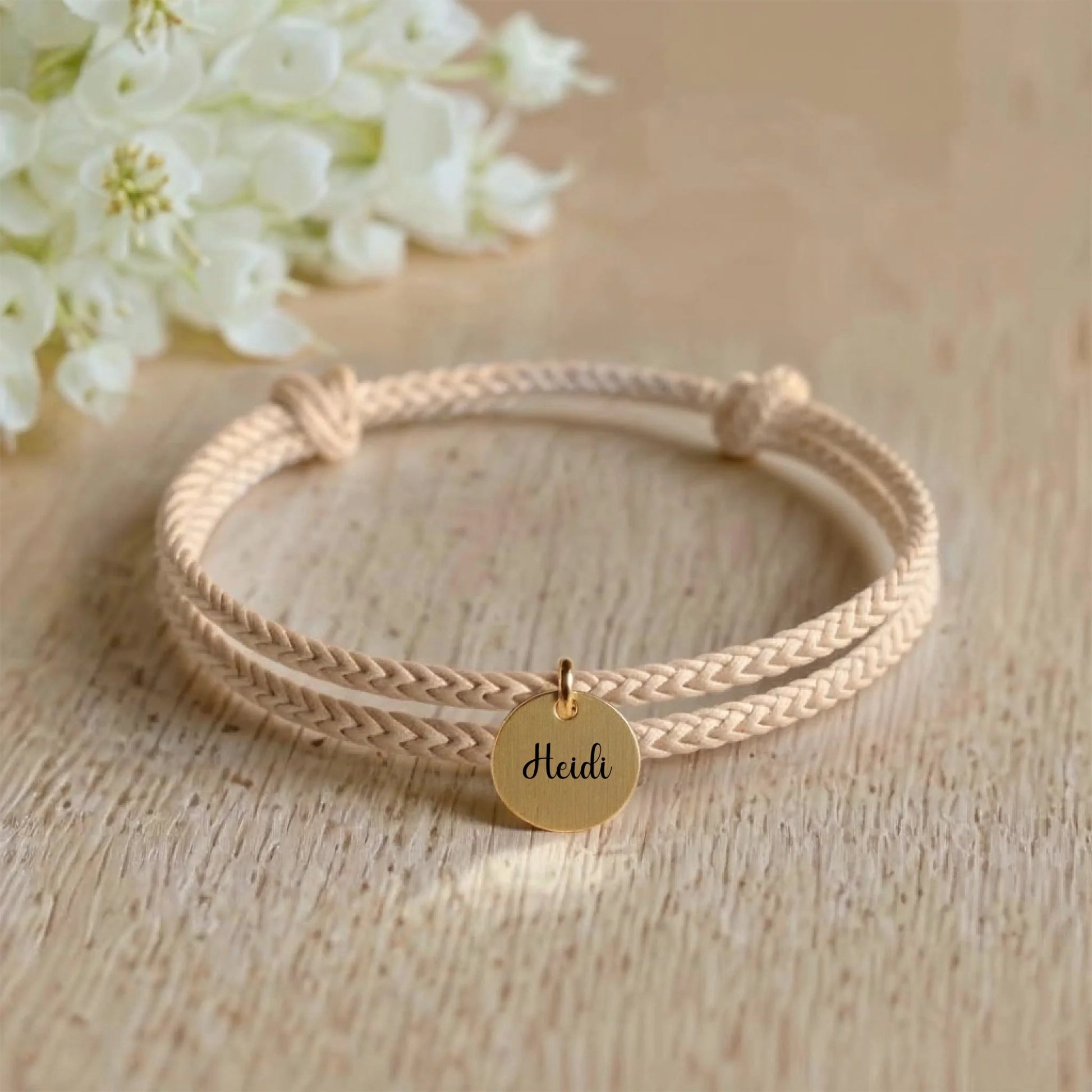 segeltau armband mit personalisiertem anhänger - afHandmade