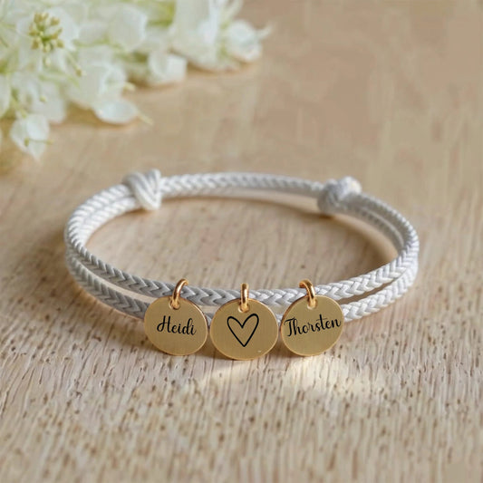 segeltau armband mit personalisiertem anhänger - afHandmade
