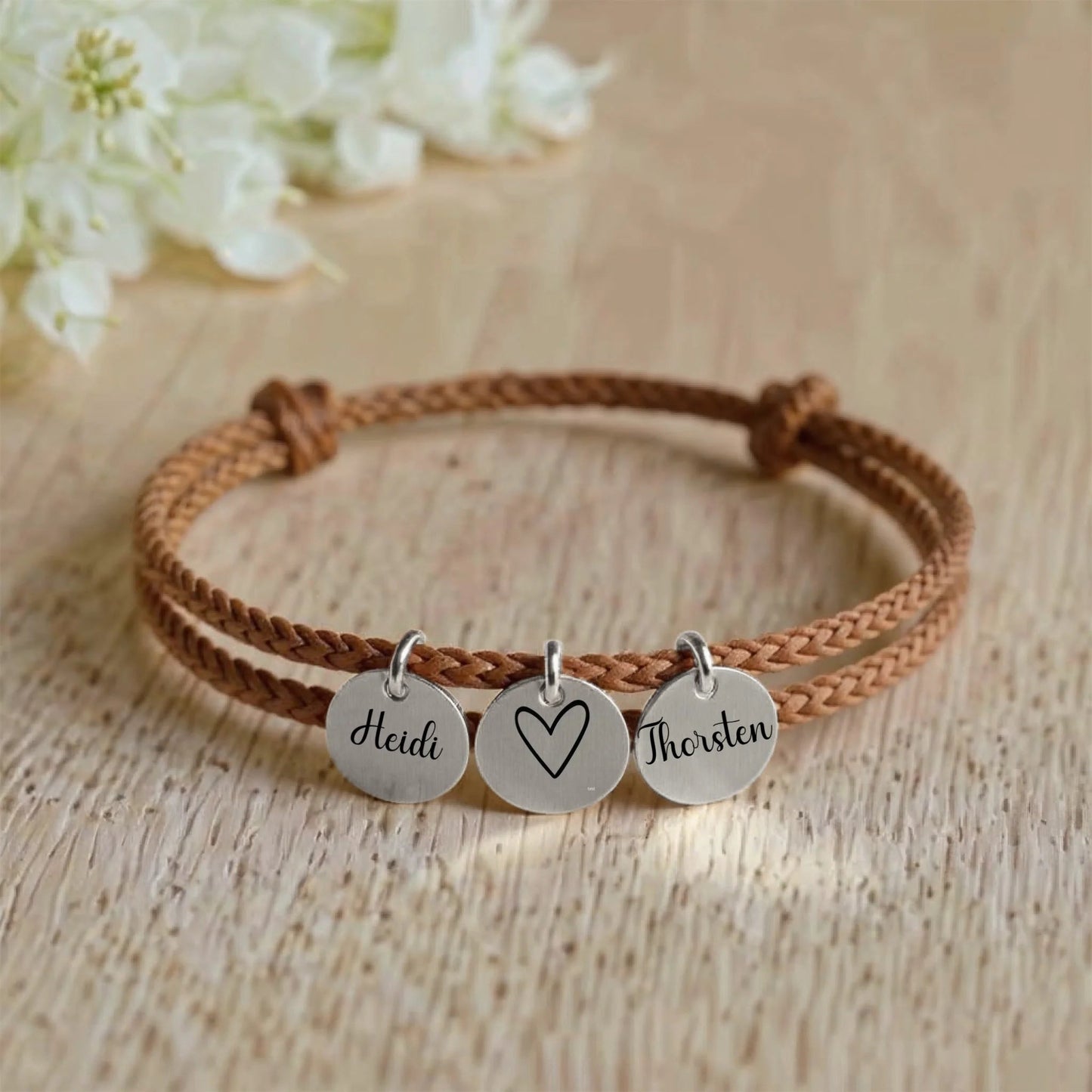 segeltau armband mit personalisiertem anhänger - afHandmade