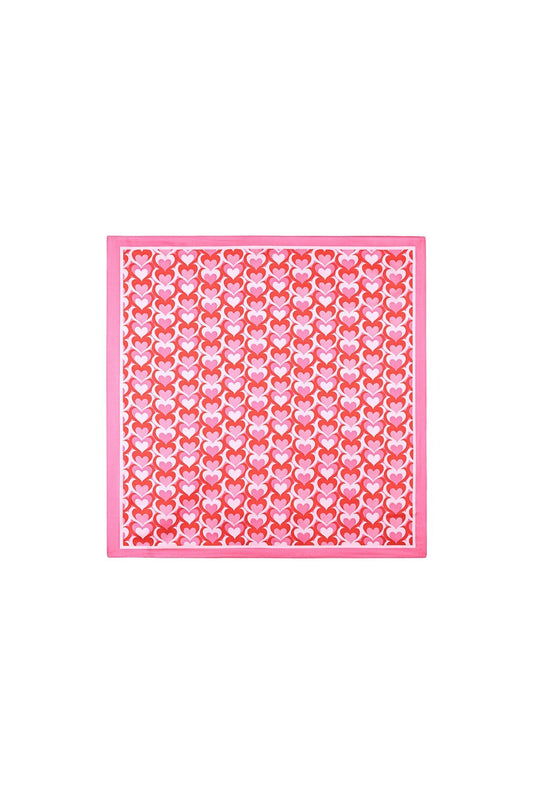 Sommerschal mit Herzmuster – Leichtes Halstuch & Taschenaccessoire aus Polyester 70 x 70 cm - afHandmade