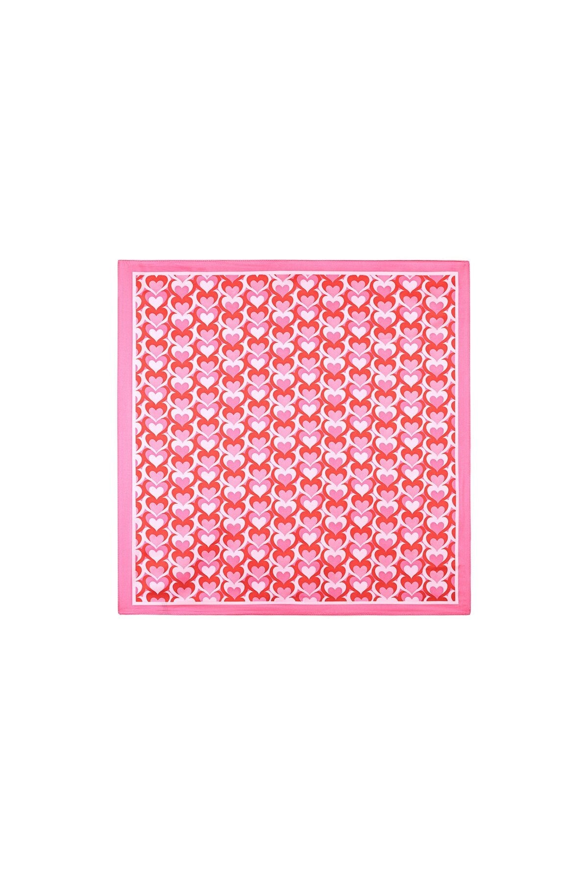 Sommerschal mit Herzmuster – Leichtes Halstuch & Taschenaccessoire aus Polyester 70 x 70 cm - afHandmade