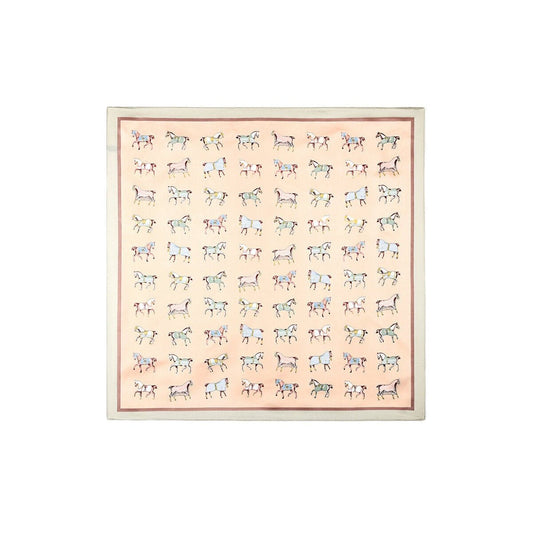 Sommerschal mit Pferdemotiv – Vielseitiges Halstuch & Taschenaccessoire aus Polyester 70 x 70 cm - afHandmade