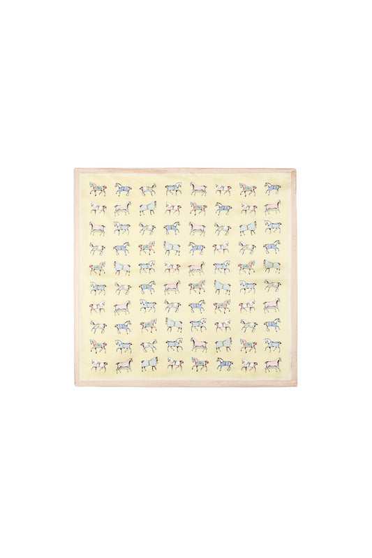 Sommerschal mit Pferdemotiv – Vielseitiges Halstuch & Taschenaccessoire aus Polyester 70 x 70 cm - afHandmade