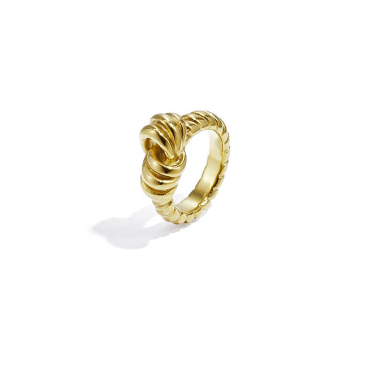 Statement Ring Edelstahl mit Knoten - & Streifen Design – Damenring verschiedene Größen - afHandmade