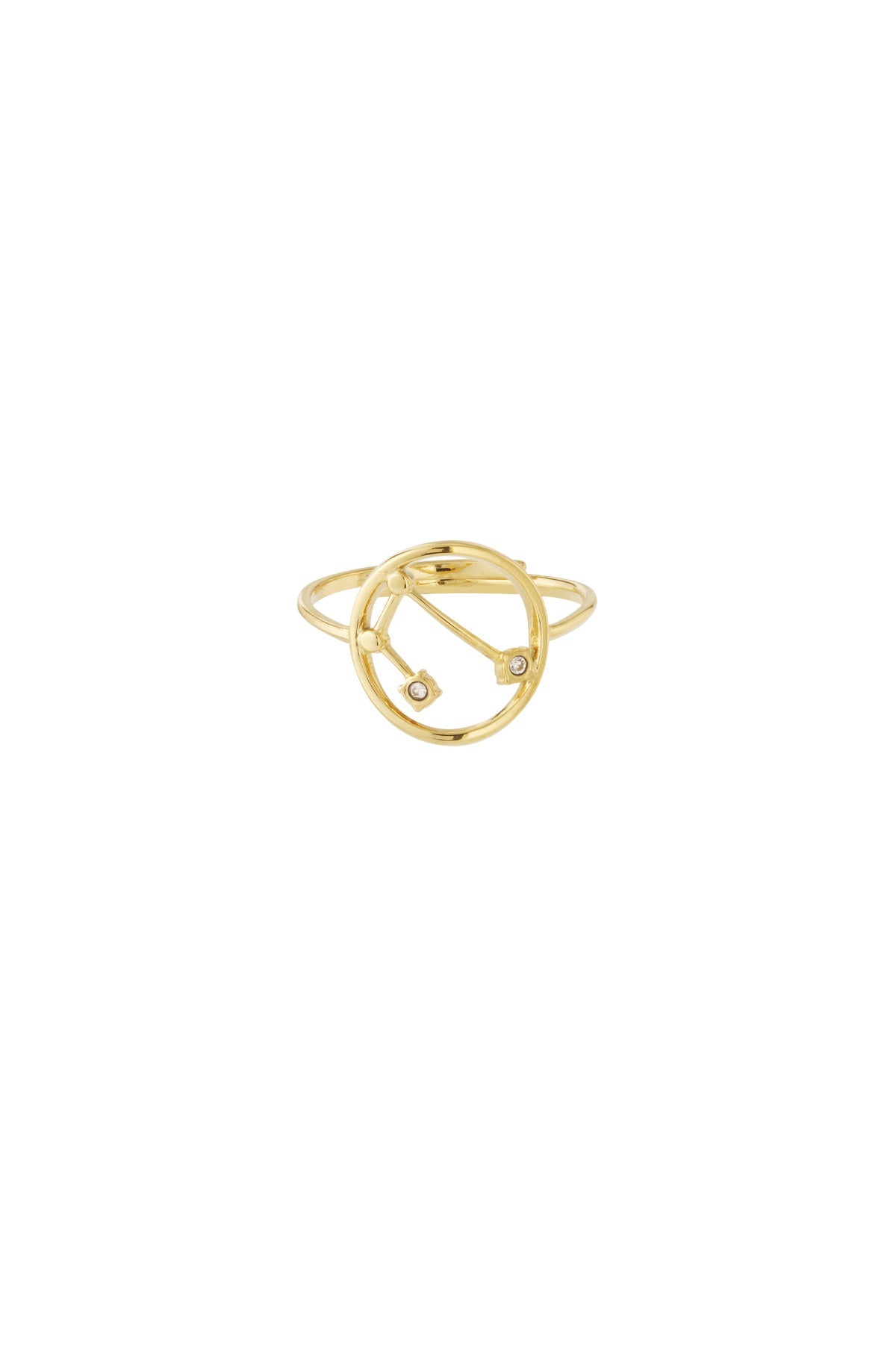 Sternzeichen Ring Edelstahl verstellbar – wasserfester Zodiac Ring Damen - 14 K vergoldet - afHandmade