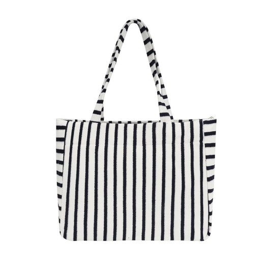 Stylische gestreifte Tragetasche – Lässige Alltagstasche mit modernem Design - afHandmade