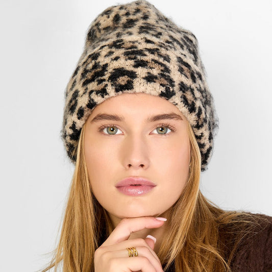 Stylische Mütze im Leopardenmuster - afHandmade