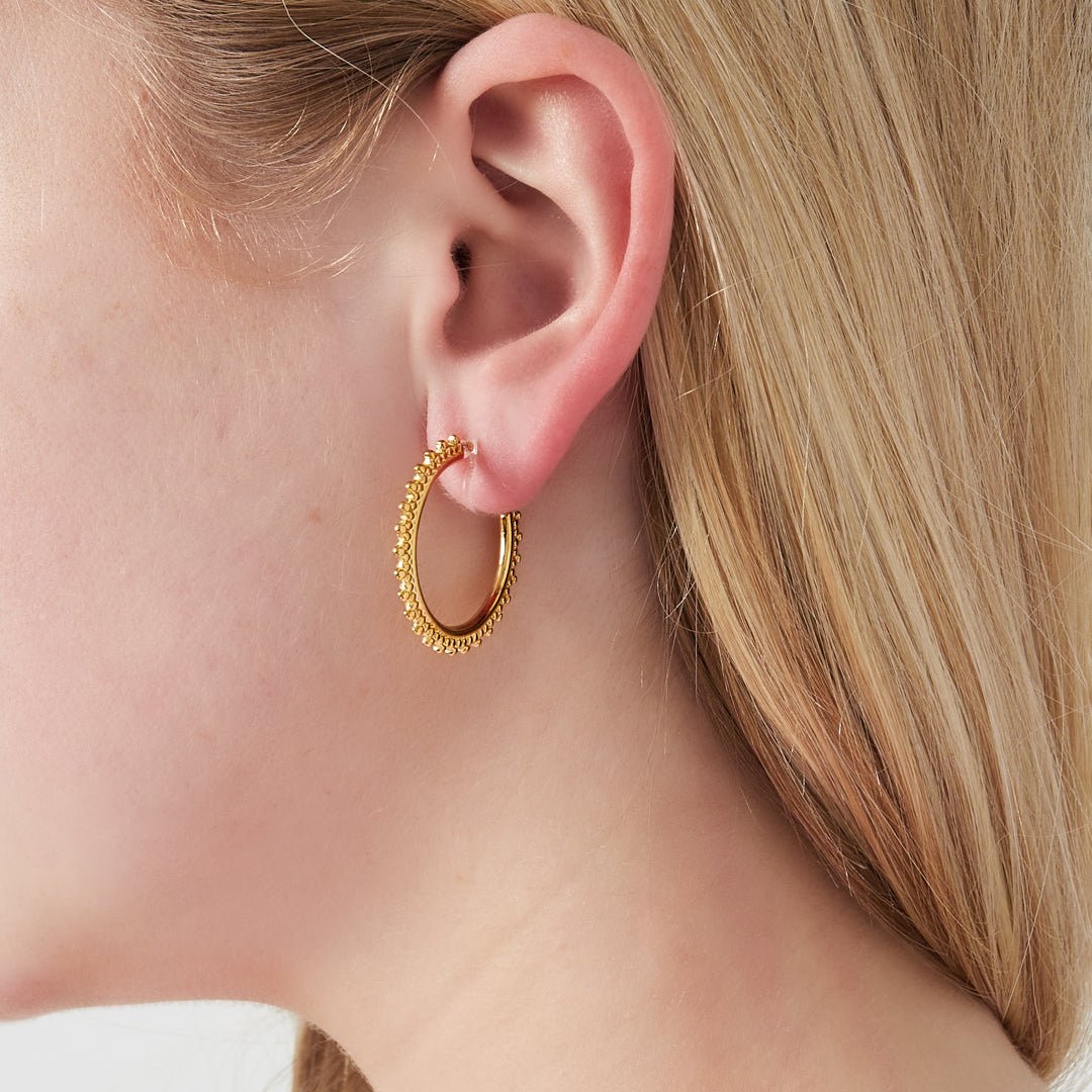 Sunburst Creolen - Clip - Ohrringe - afHandmade