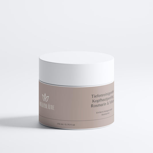 Tiefenreinigendes Kopfhautpeeling, Rosmarin & Minze - afHandmade
