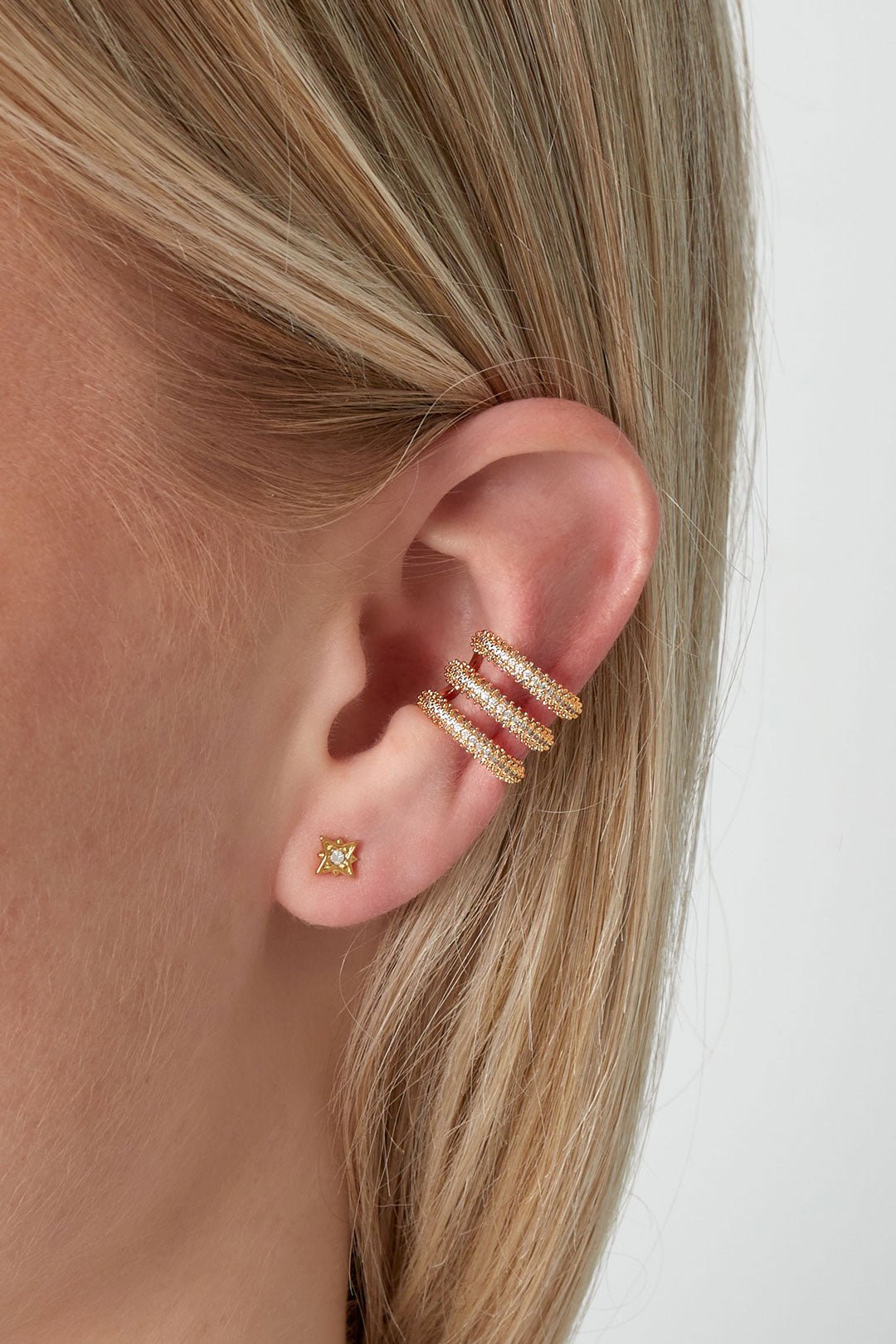 Trio Ohrmanschetten mit Steinchen - afHandmade