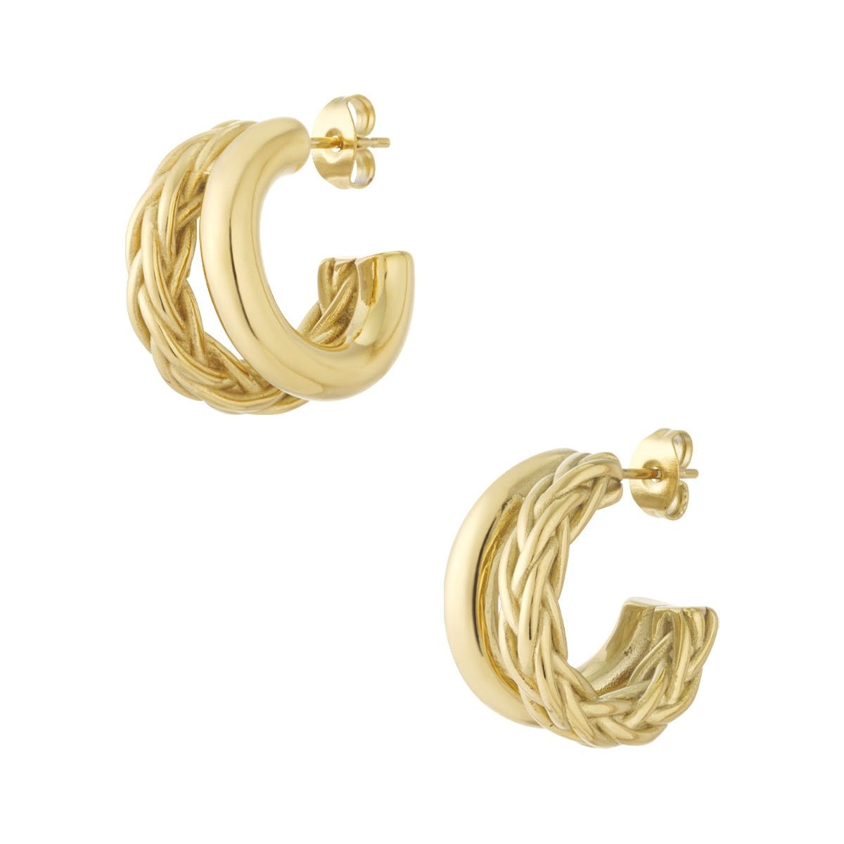 TWIA – Kleine doppelt geflochtene Creolen - afHandmade