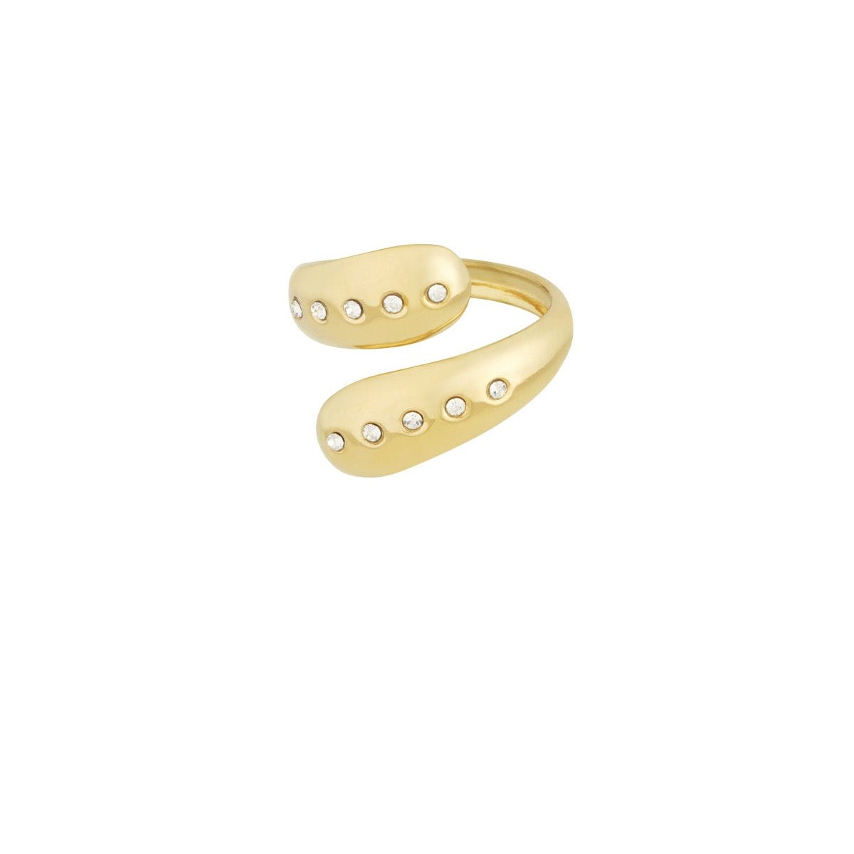 Verstellbarer Edelstahl Ring mit zwei Tropfen – wasserfester Statement Ring Damen - afHandmade