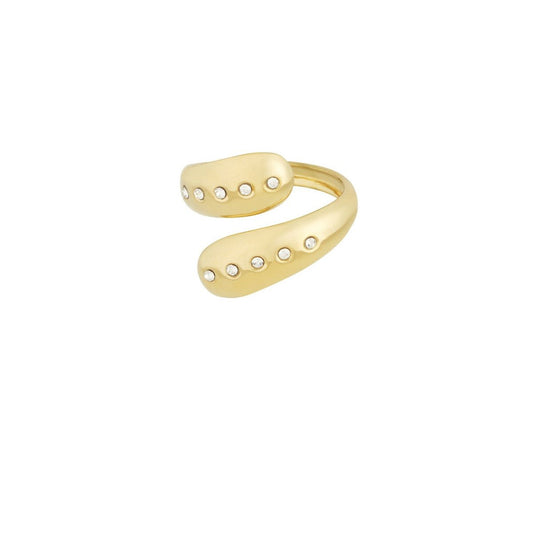 Verstellbarer Edelstahl Ring mit zwei Tropfen – wasserfester Statement Ring Damen - afHandmade