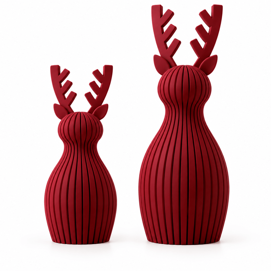 Weihnachts-Rentiere im 2er-Set – Moderne Weihnachtsdeko aus dem 3D-Druck - afHandmade