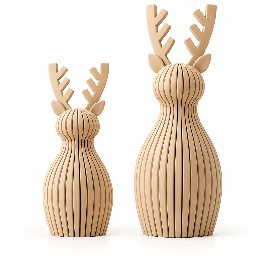 Weihnachts-Rentiere im 2er-Set – Moderne Weihnachtsdeko aus dem 3D-Druck - afHandmade
